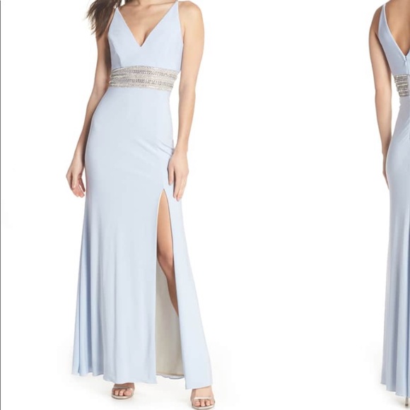 XSCAPE BEADED WAIST GOWN - Picture 1 of 3